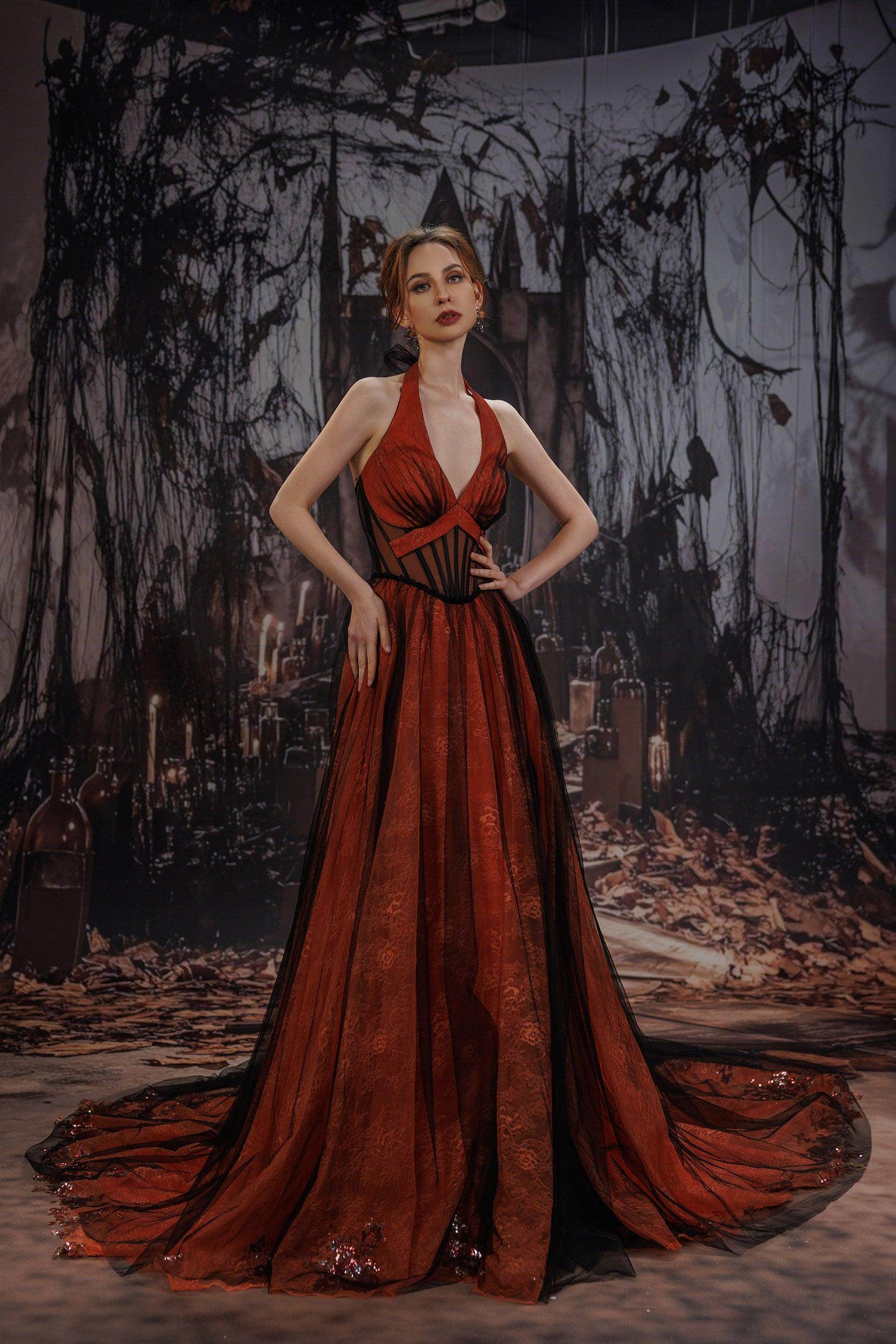 A-Line Chapel Train Sequined Lace Tulle Wedding Dress CW3348 - COCOMELODY